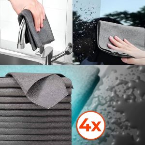 Panni per la pulizia in microfibra (set da 4, 20x25 cm) - | MICROWIPE