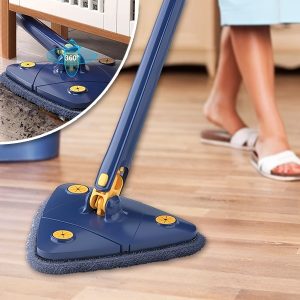 Mocio Triangolare - Testa a 360°, Manico da 121 cm, Umido & Secco | ANGLEMOP